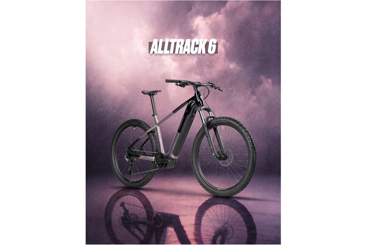 Haibike alltrack 6 studiobild av elcykeln
