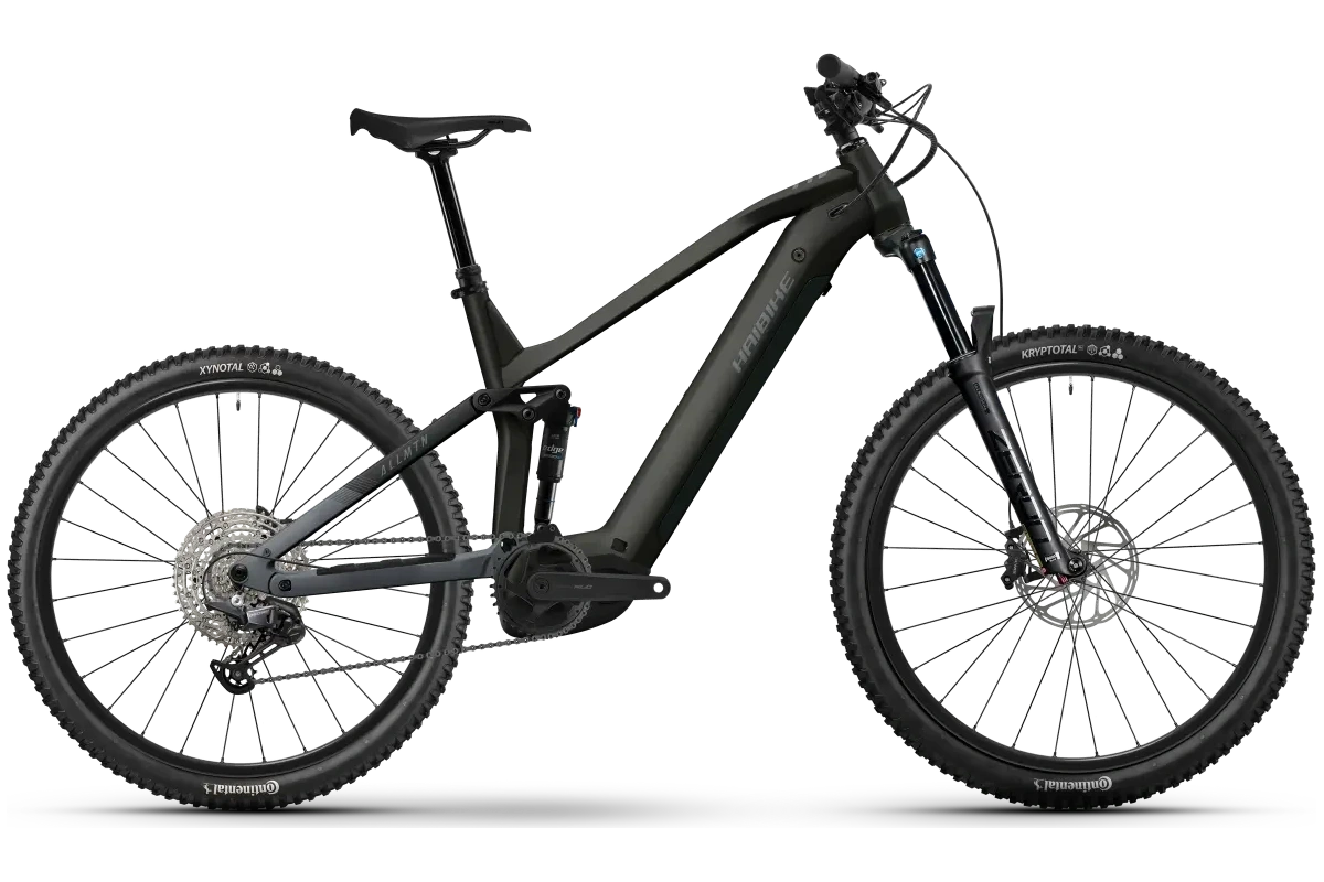 Haibike Allmtn 2 2026 års modell svart elcykel med helfjedring