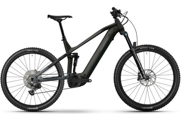 Haibike Allmtn 2 2026 års modell svart elcykel med helfjedring