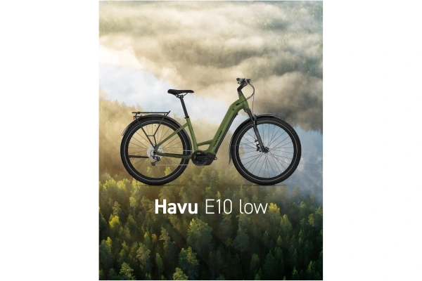 Tunturi Havu E10 Low 2026 elcykel med lågt insteg och Bosch Performance Line PX-motor
