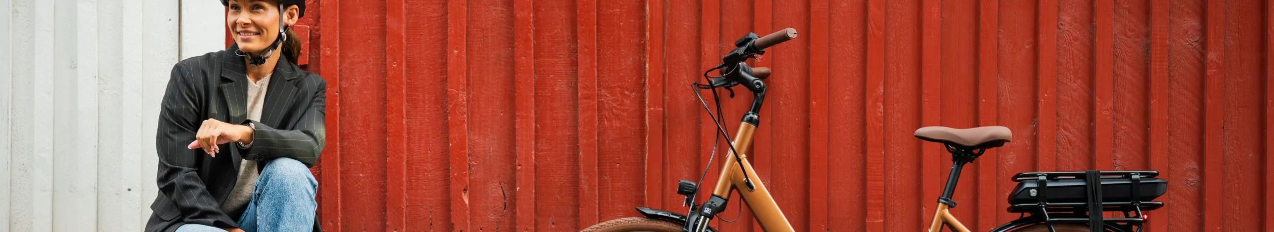 Elcykel dam med lågt insteg för vardag och pendling